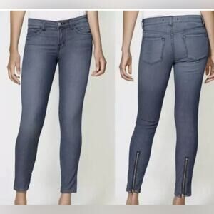 WOMENS J BRAND "CASS/ANTIQUA" BLUE SKINNY JEANS W/ANKLE ZIPS SIZE 26